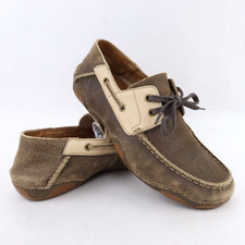 Ariat Boat Shoes Men's 9 D Caldwell Brown Suede Moc Toe Lace Up Low Top 10011964