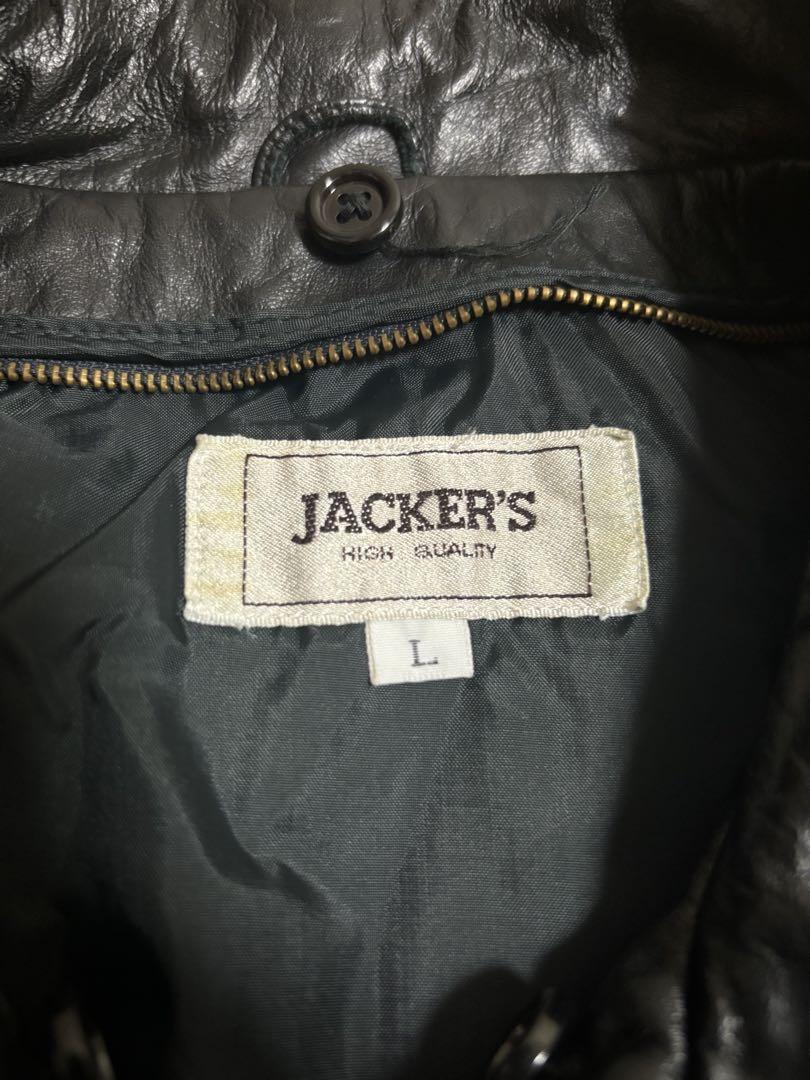 Jackers Leather Cowhide Single Biker Jacket size L-/Japan Jackers Leather Cowhide Single Biker Jacket size L-/Japan