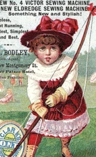 1880s Clark's ONT Spool Cotton Sewing Victor Eldredge #4 Archery Girl SF CA