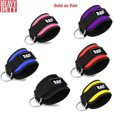 RAD Pair Ankle D-Ring Strap Thigh Pulley Lifting Padded Multi GYM Bandage Ankle