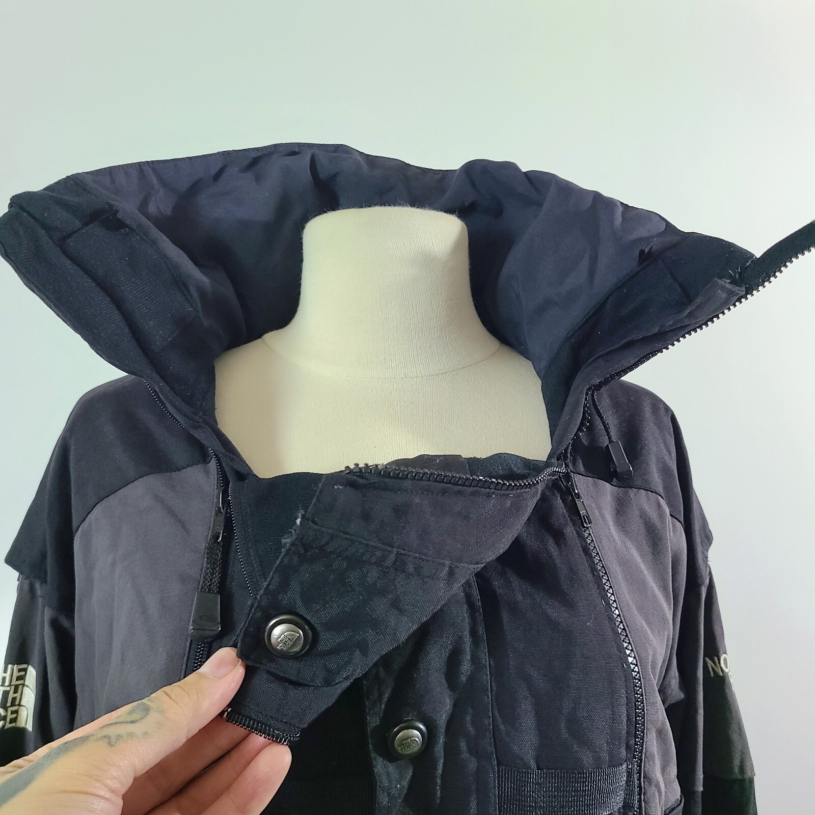 Vintage 90s Black Grey The North Face Steep Tech Apogee Scot Schmidt Jacket RARE image 9