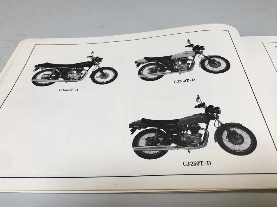 Honda CJ250T CJ360T CJ 250 360 T Elenco Catalogo Pezzi Di Ricambio - Immagine 3 di 4