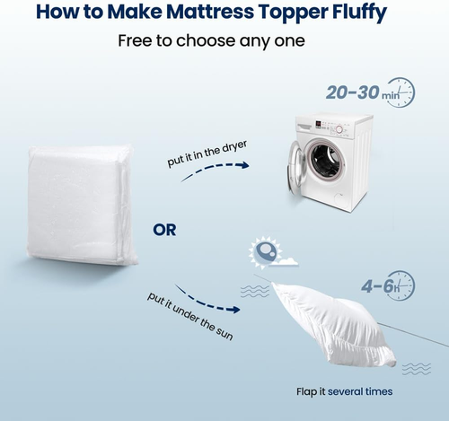 Mattress Topper Twin Size Extra Thick Mattress Pad 8-21" Deep Pocket Soft down A - Picture 5 of 6