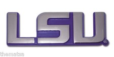 LSU LOUISIANA STATE UNIVERSITY 4" USA MADE CAR CHROME EMBLEM MEDALLION