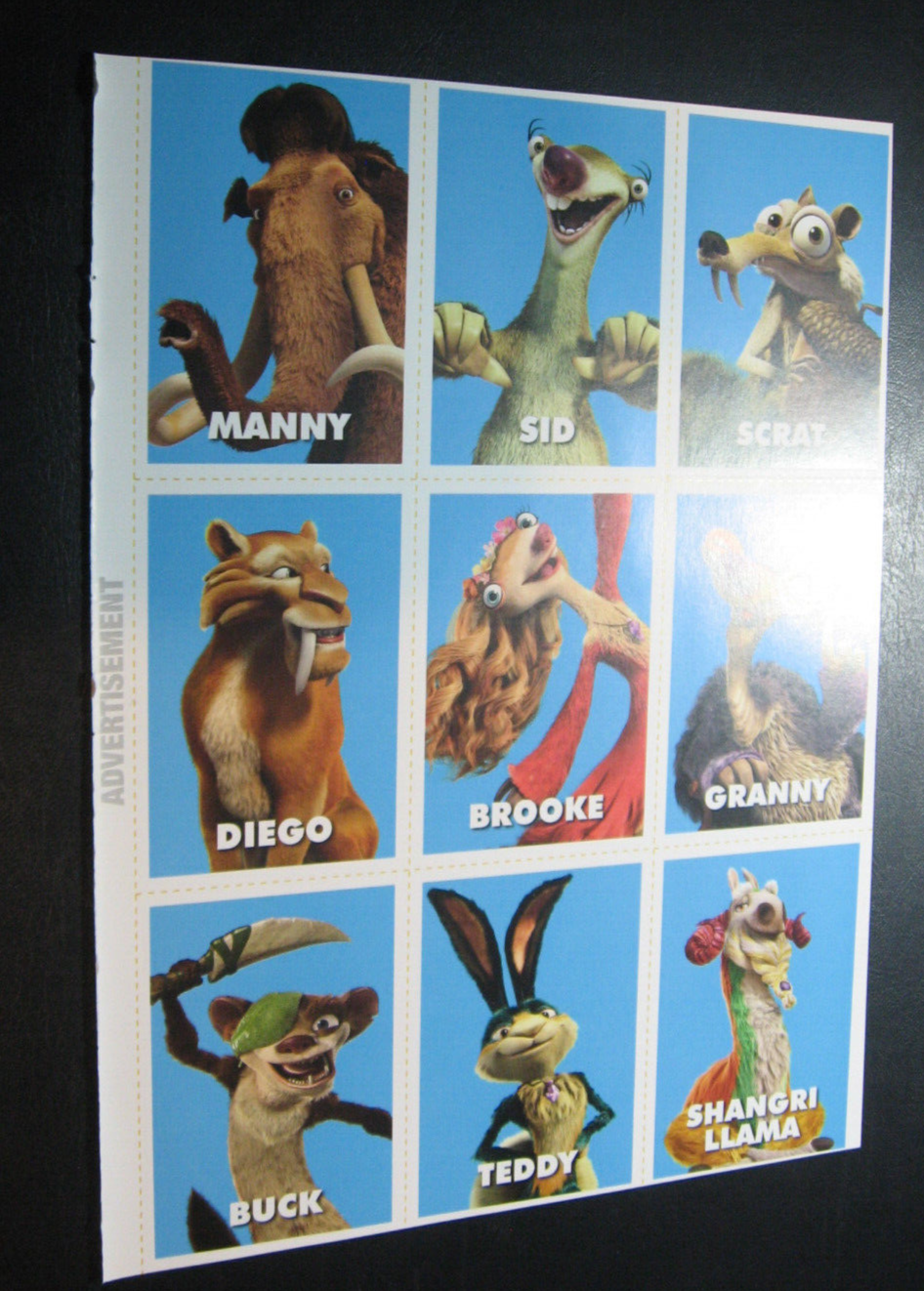 2016 SI for Kids Ice Age Collision Course Trading Cards Uncut Sheet | eBay
