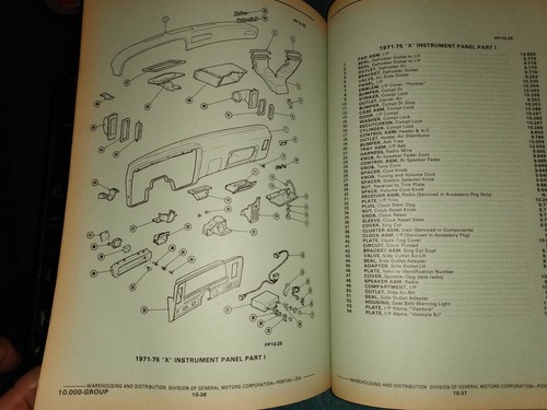 1975 & PRIOR PONTIAC PARTS BOOK SET TEXT & ILLUST CATALOGS FIREBIRD GTO 70 71 72 - Foto 8 di 12