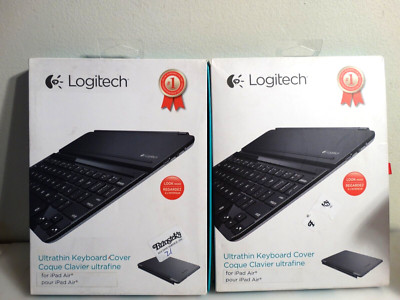 Logitech Ultrathin Magnetic Clip-On Keyboard Cover For ipad Air i5 Black , 2 pcs