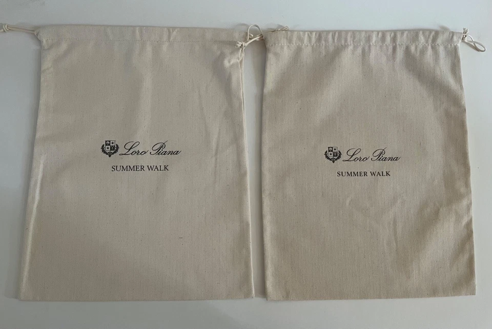 NWOT Loro Piana Summer Walk Herringbone Dustbag Pair (2) - Image 2 of 4