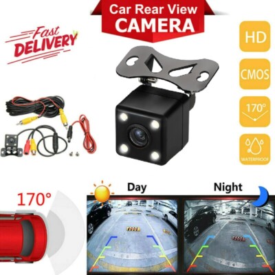 4 LED Car Backup Camera Waterproof Night Vision Car Rear View Reverse Camera