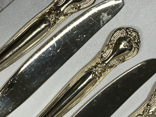 Godinger Gold Electroplate 25 PCS Flatware Silverware Incomplete Flaws Baroque - 第 22/22 張圖片