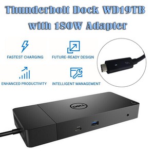 For Dell Wd19tb 180w Adapter Thunderbolt 3 Usb C Display Port Docking Station Ebay