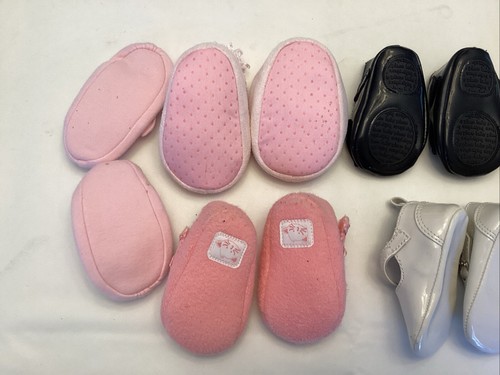 Lot 9 Baby Girl Shoes Size 1 And 2 Age 0-12 Months Mary Jane’s Slippers Sandal - Picture 7 of 9