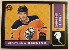 2018-19 MATTHEW BENNING O-PEE-CHEE OPC BLACK BORDER INSERT #178 OILERS #058/100