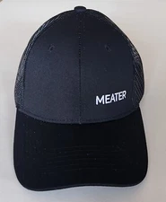 MEATER Digital Meat Thermometer Black Embroidered Mesh Trucker Baseball Cap HTF!