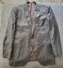 Armani Collezioni Men's Brown Pinstripes SportCoat Blazer Size 46 Regular