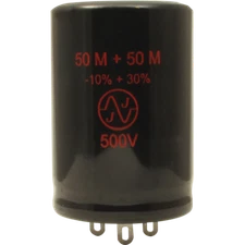 Capacitor, JJ Electronics, 500V, 50/50µF, Electrolytic