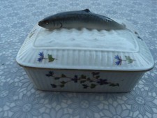 boite sardine faience-barbotine ancienne