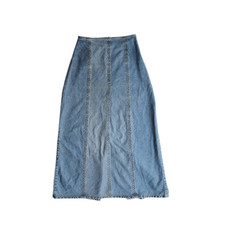 vintage denim midi skirt