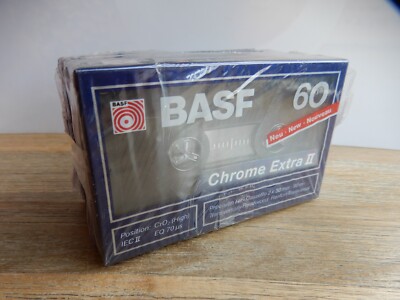 3 x BASF CHROME EXTRA II 60 TYP II AUDIO LEERKASSETTEN MC TAPES RETRO NEU OVP