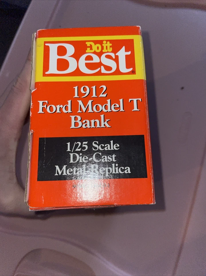Ertl Fare It Migliore 1912 Ford Modello T Bank 1/25 Scala Modellino Metallo - Immagine 4 di 4