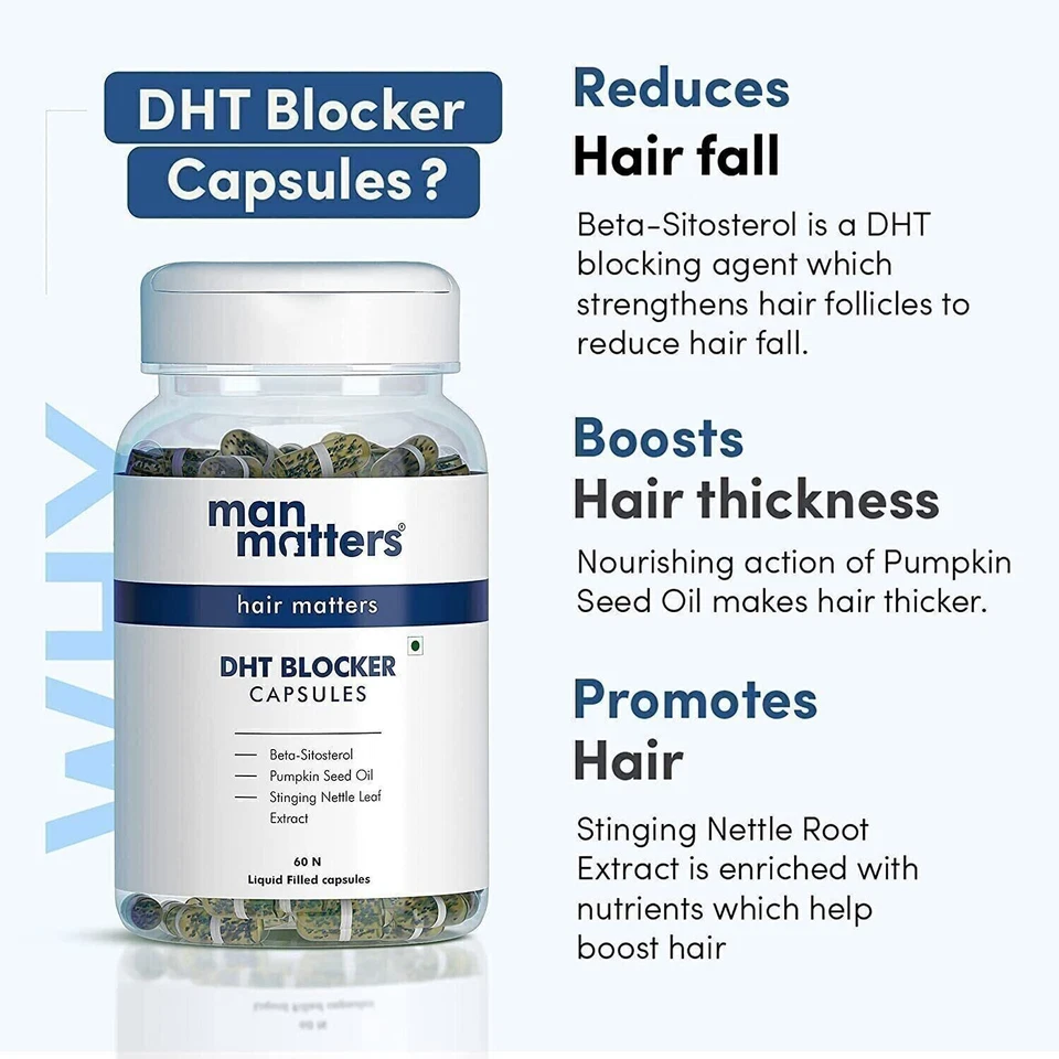 Man Matters DHT Blocker Anti Haarausfall Behandlung für Männer - 60 Kapseln - Bild 4 von 4
