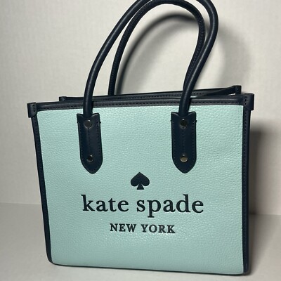 Kate Spade Ella Colorblock Blue Tote Small Satchel Bag