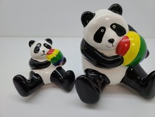 Vintage Panda Bear Kid  s nursery baby Room decor 1983