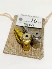 Collectible Metal smoking pipes/ Set Of 2 Tobacco pipes / In Burlap Pouch