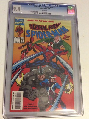 Lethal Foes Of Spiderman #1 CGC 9.4 Marvel 1993 White Pages 