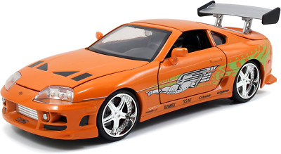 Jada Toys Fast & Furious 1:24 Brian'S Toyota Supra Die-Cast Car, Orange (97168)