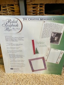 Original 12x12 Creative Memories Ruled Refill Pages Scrapbook  RCM-12R