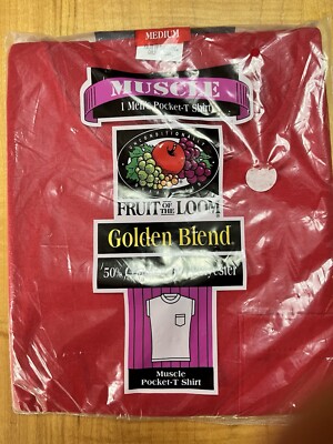 NOS Vintage Fruit of the Loom Deadstock Muscle Pocket Ringer T