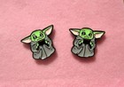Yoda Earrings Drinking Coffee - Hypoallergenic A — photo 3