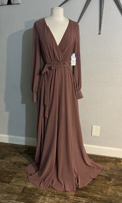 Windsor Rose Gold Bridesmaid/prom/formal Long Dress Size small NWT