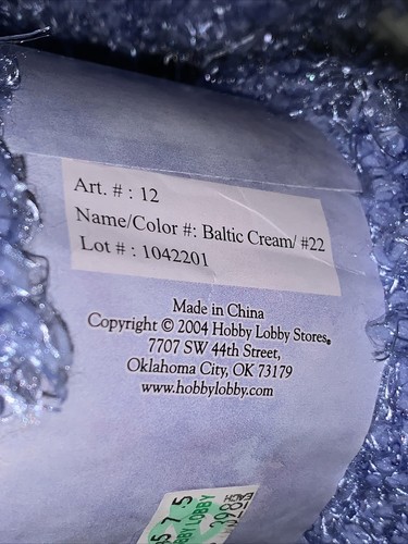 2 ~ Yarn Bee ~ Frosting ~ BALTIC CREAM light blue Fuzzy Yarn 4oz Each - Picture 6 of 6