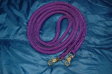 9' PURPLE YACHT ROPE SNAP-ON FINESSE REIN FOR PARELLI TRAINING METHOD