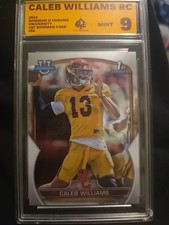 2022 Bowman University Chrome - Caleb Williams #50 (RC) Grade Mint 9