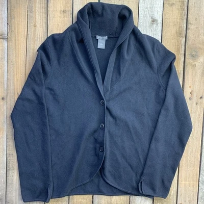 Ann Taylor Suéter Chaqueta Mujer M Azul Marino Cuello Chal Botones Tejido - Imagen 1 de 4