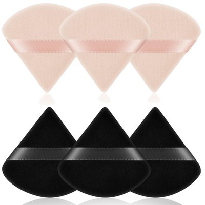 6 PCS Dreieck Makeup Puderquaste,Gesicht Schwämmchen Powder Puff, Waschbar Wi...