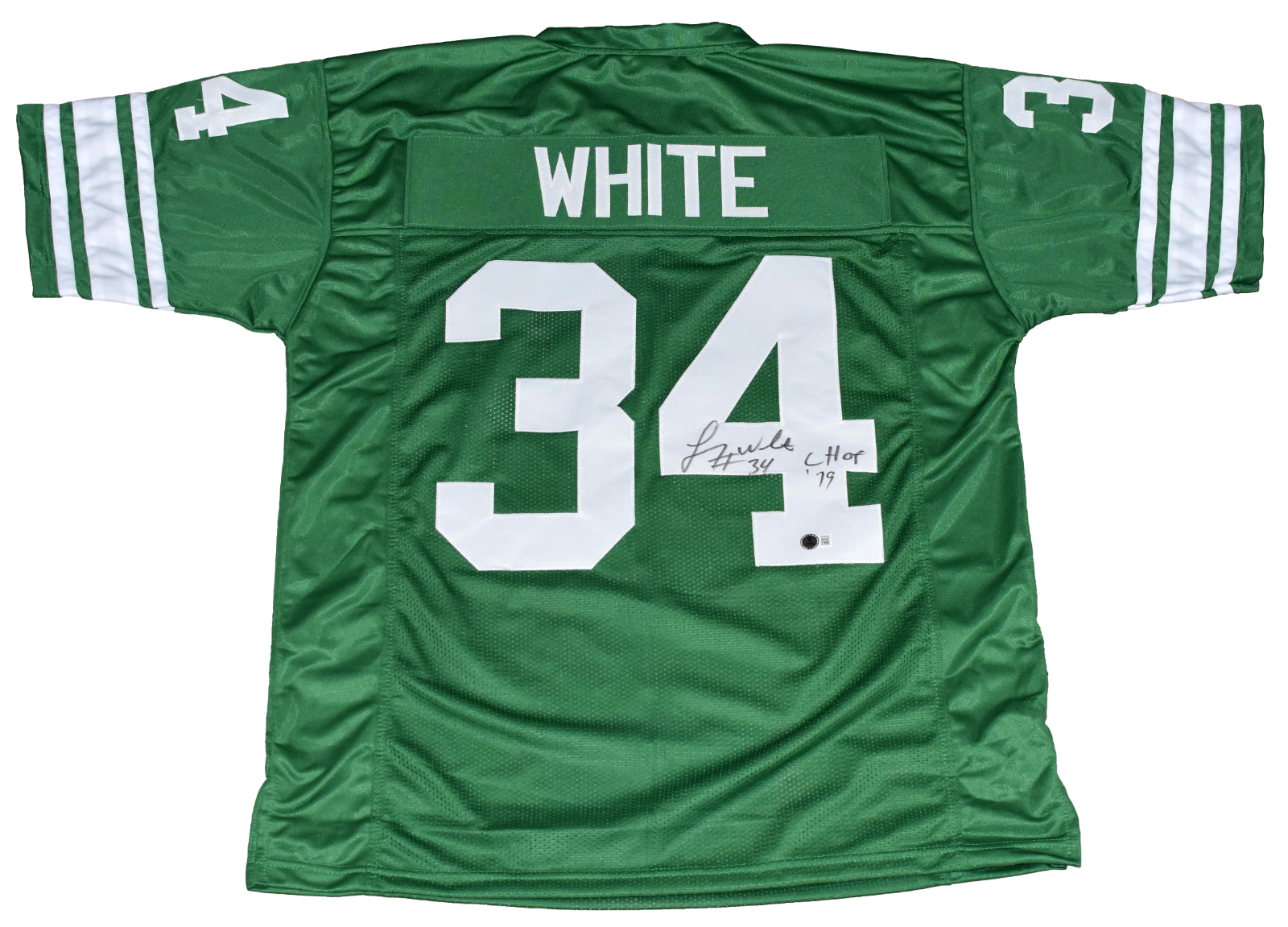 Lorenzo White Autographed Signed Michigan State Spartans #34 GREEN JERSEY BECKETT 