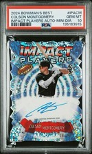 Colson Montgomery 2024 Bowman’s Best Impact Players Mini Diamond Auto /25 PSA 10