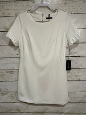 Tommy Hilfiger Ruffle Sleeve Scuba Crepe Sheath Dress Size 12P NWT