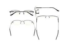 CessBlu Metal Blue Light Reading Glasses 1.00x Unisex 87331 D4