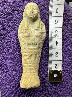 Egyptian shabti ushabti funerary figure VGC Paint Evidence Rare stone