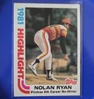 Topps 1982 Nolan Ryan #5 Houston Astros 1981 Highlight MLB Baseball Card