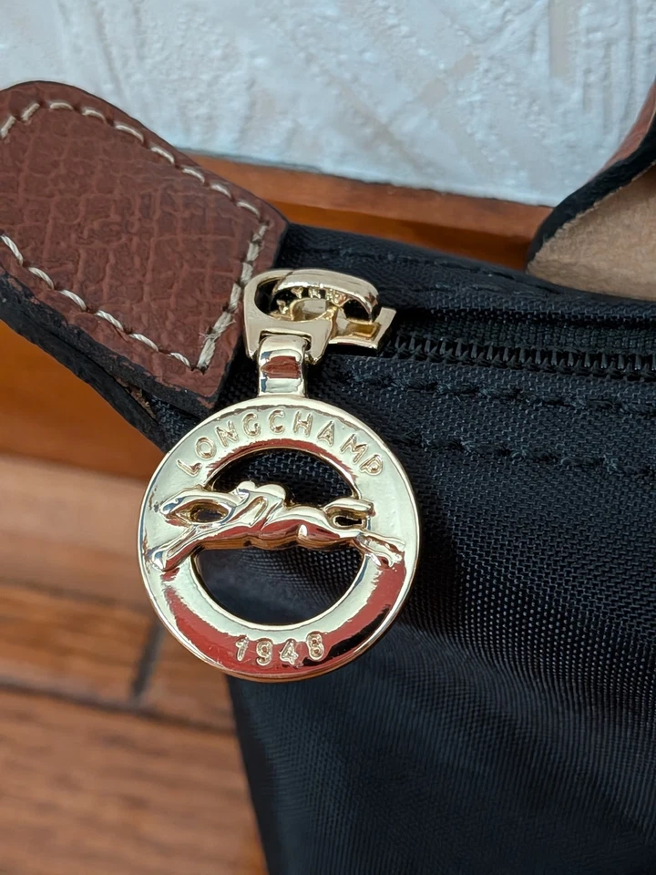 New Wo Tags LE PLIAGE ORIGINAL POUCH WITH HANDLE Black Xs Bag QuietLuxury Preppy - Image 4 of 4