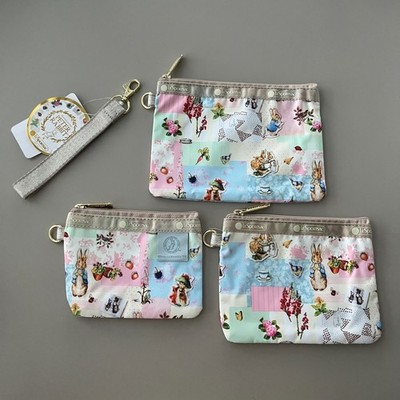 Lesportsac Peter Rabbit Wristlet Pouch Set of 3 NWT