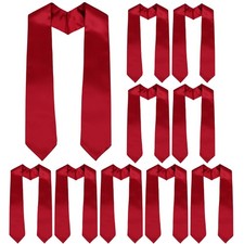 10 Pieces Graduation Stole Honor Stole Plain Sash Adult Unisex 60 Inch Long