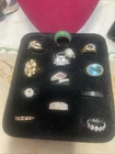 Vintage Lot of 13 Costume Jewelry Rings Mixed Sizes and Styles