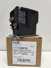 Eaton Definite Purpose Contactor 30A 110/220V AC 50/60HZ 3 Poles C25DNY138